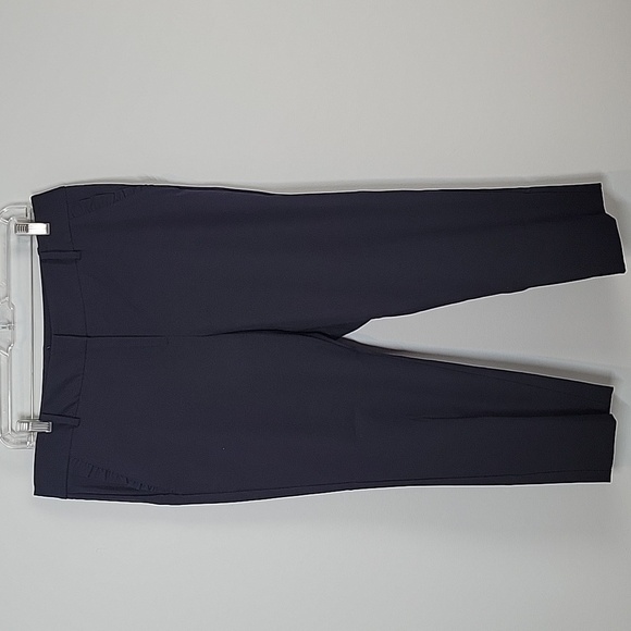 Talbots Ruffle Pockets Cropped Navy Blue Pants 14P - Picture 1 of 8